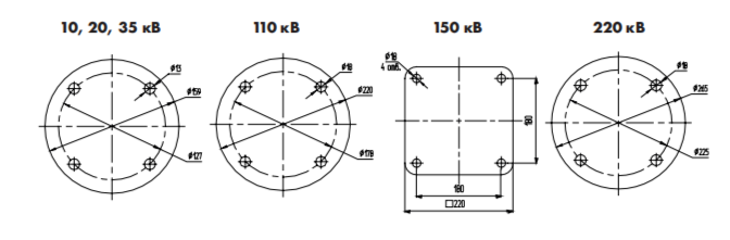 Полимерные шинные опоры для гибкой ошиновки подстанций ШОП под три удерживаемых провода