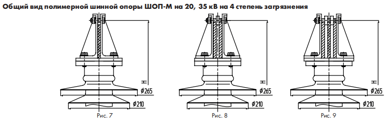 ШОП-М для плоских вертикальных шин на 35 кВ