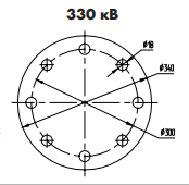 ШОП-Ж для жесткого крепления трубы жесткой ошиновки на 330 кВ
