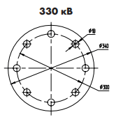 ШОП-Ш для шарнирного крепления трубы жесткой ошиновки на 330 кВ