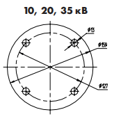 ШОП-Ж для жесткого крепления трубы жесткой ошиновки на 10 кВ