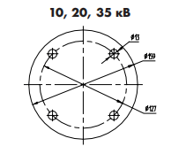 ШОП-П для коробчатых шин на 35 кВ
