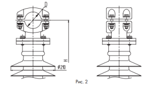ШОП-Ж для жесткого крепления трубы жесткой ошиновки на 330 кВ