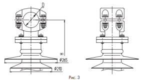 ШОП-Ж для жесткого крепления трубы жесткой ошиновки на 110 кВ