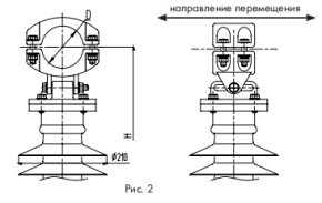 ШОП-Д для подвижного крепления трубы жесткой ошиновки на 330 кВ
