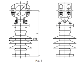 ШОП-Ш для шарнирного крепления трубы жесткой ошиновки на 10 кВ